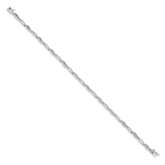 Gold Diamond Oval Link Bracelets