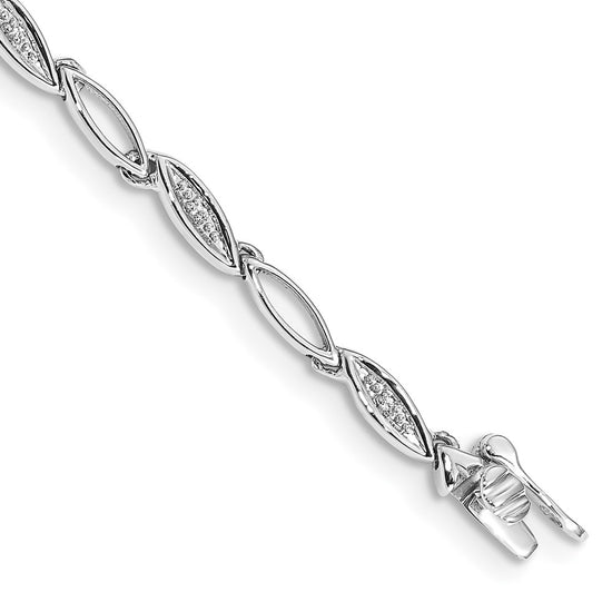 Gold Diamond Oval Link Bracelets