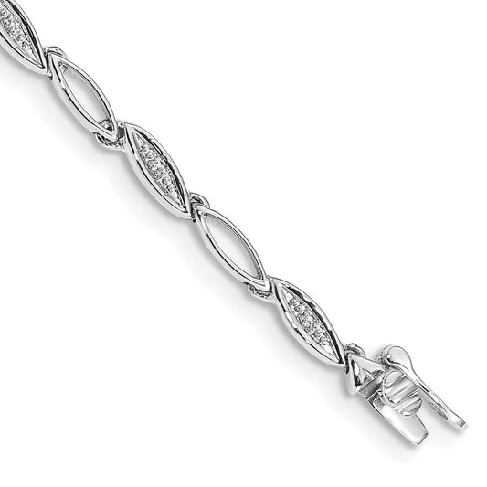 Gold Diamond Oval Link Bracelets
