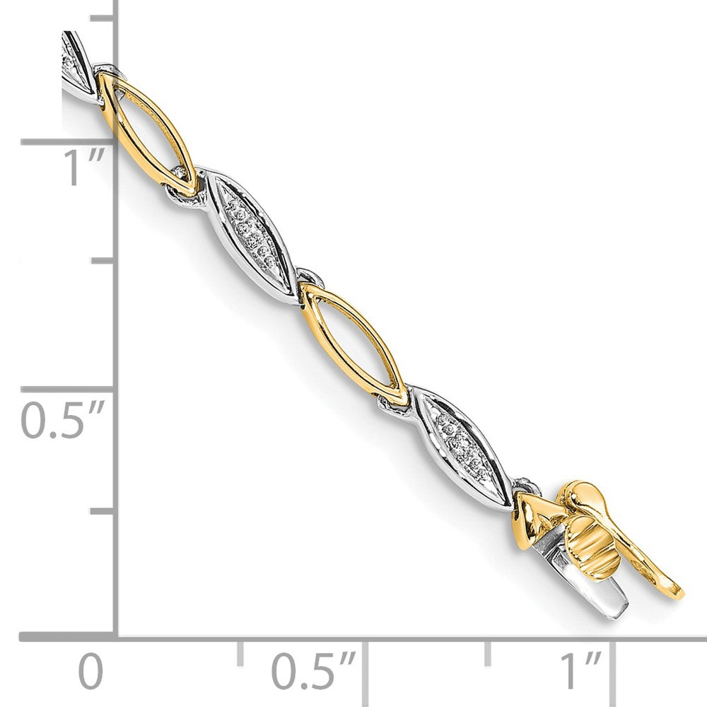 Gold Diamond Oval Link Bracelets