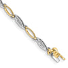 Gold Diamond Oval Link Bracelets