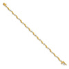14k Complete 1/6 carat Diamond Curved Link 7 inch Bracelet