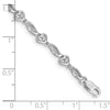 Gold Diamond Hearts Tennis Bracelets