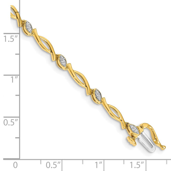 10k Diamond Bracelet