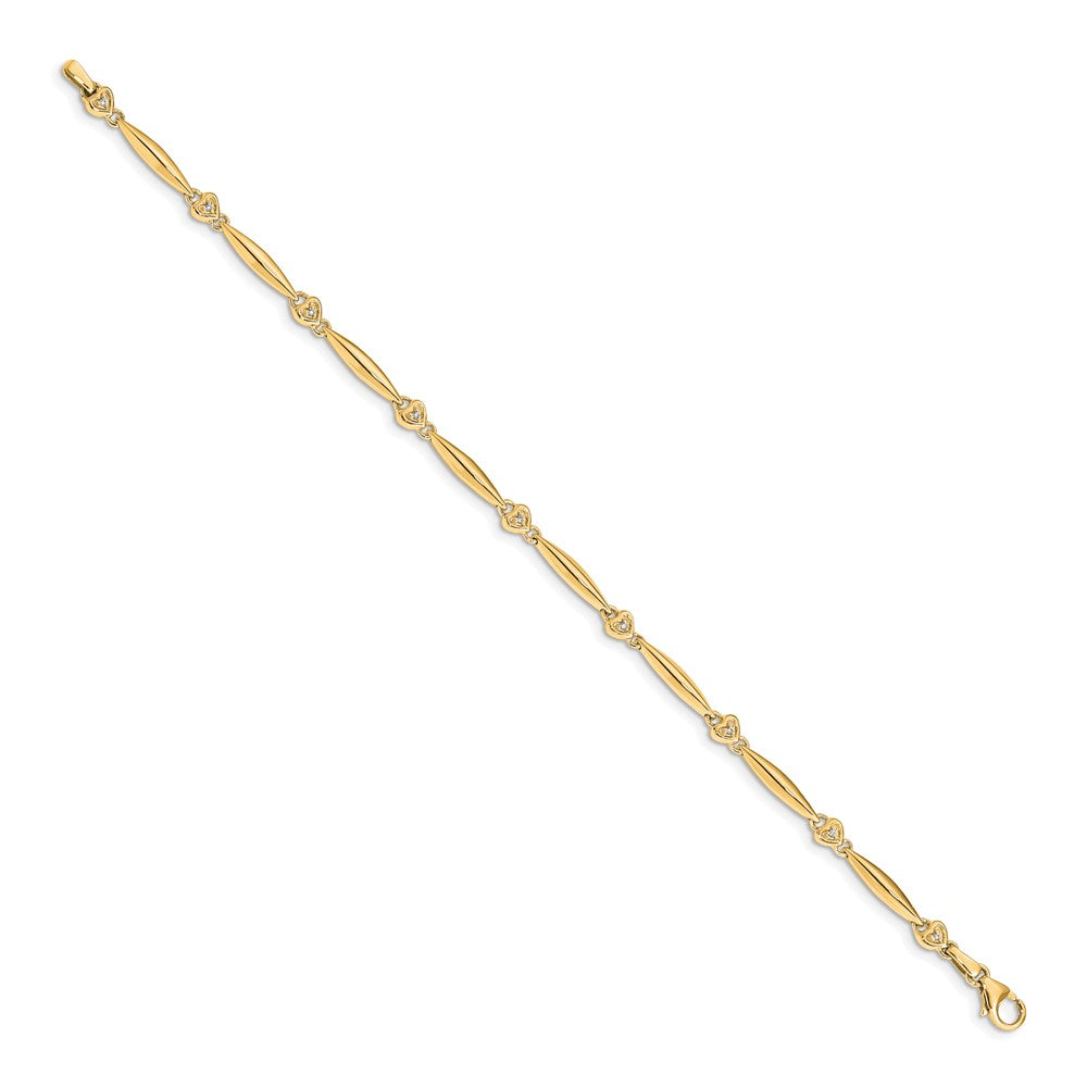 Gold Diamond Heart Bracelets