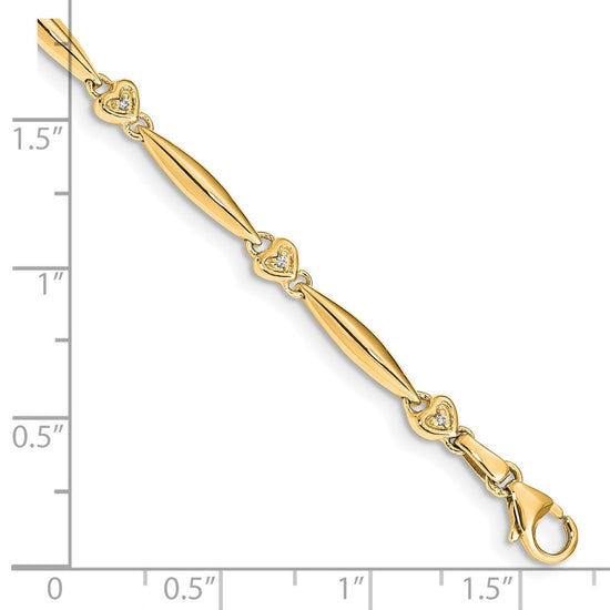 Gold Diamond Heart Bracelets