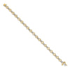 Gold Diamond Heart Link Bracelet