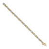 14k Two-Tone 1/2 carat Lab Grown Diamond VS/SI+ G+ Complete 7 inch X Fancy Bracelet