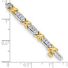 Gold Two-tone Fancy Diamond Tennis Bracelet