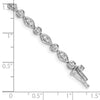 14k White Gold Complete 3/4 carat Diamond Round and Oval Link 7 inch Bracelet