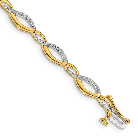 Gold Diamond Link Bracelets
