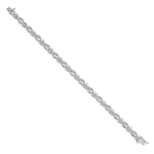 Gold Diamond Infinity Link Bracelets