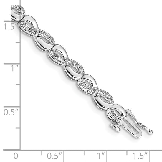 Gold Diamond Infinity Link Bracelets
