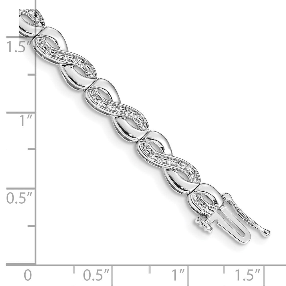 Gold Diamond Infinity Link Bracelets