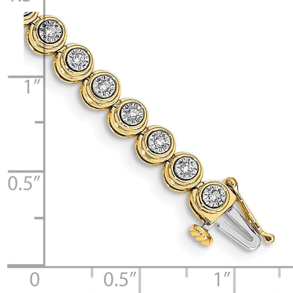 14k Diamond Circle Link Bracelet