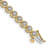 14k Diamond Circle Link Bracelet