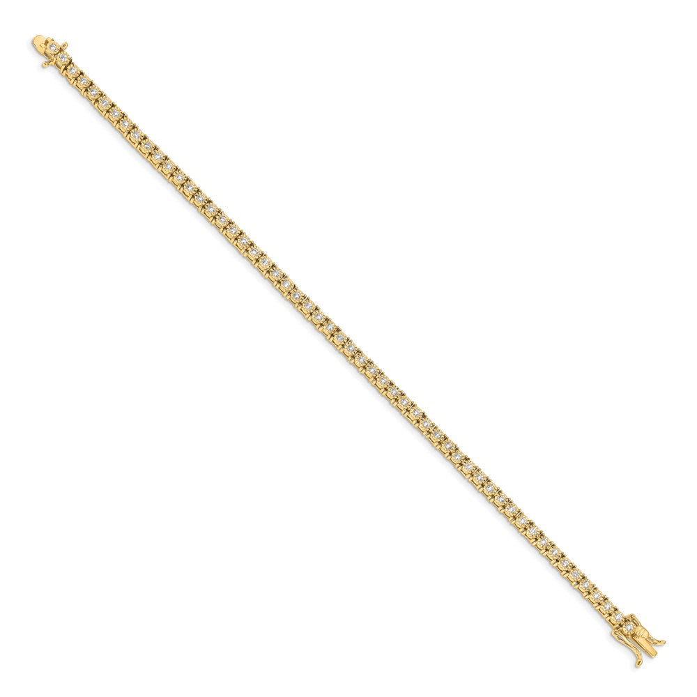14k Complete 1 carat Diamond Illusion Setting 7 inch Tennis Bracelet