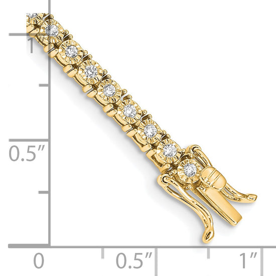 Gold Diamond Illusion Setting Bracelets