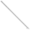 14k White Gold Complete 2 carat Round and Baguette Diamond 7 inch Tennis Bracelet