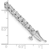 14k White Gold Complete 2 carat Round and Baguette Diamond 7 inch Tennis Bracelet