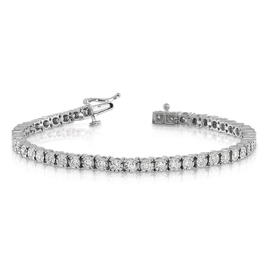 Gold Diamond Cluster Setting Bracelets