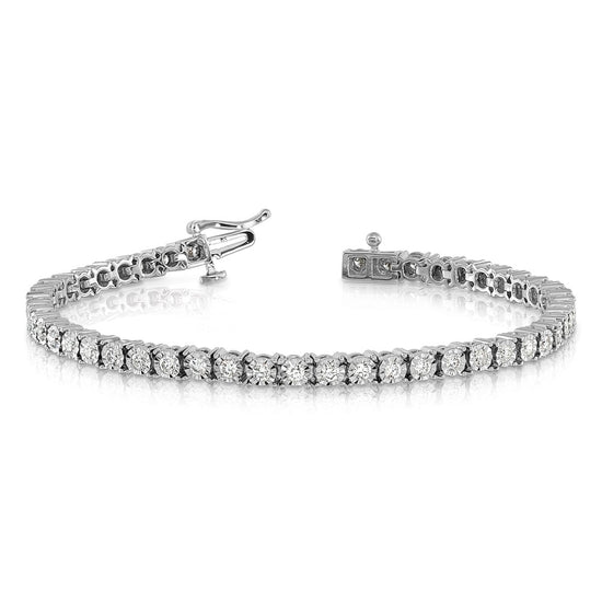 Gold Diamond Cluster Setting Bracelets