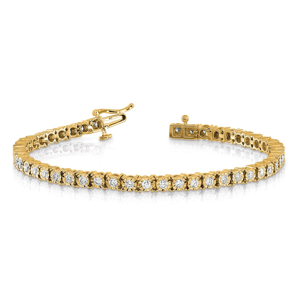 Gold Diamond Cluster Setting Bracelets