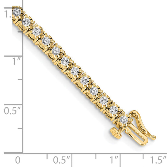Gold Diamond Cluster Setting Bracelets