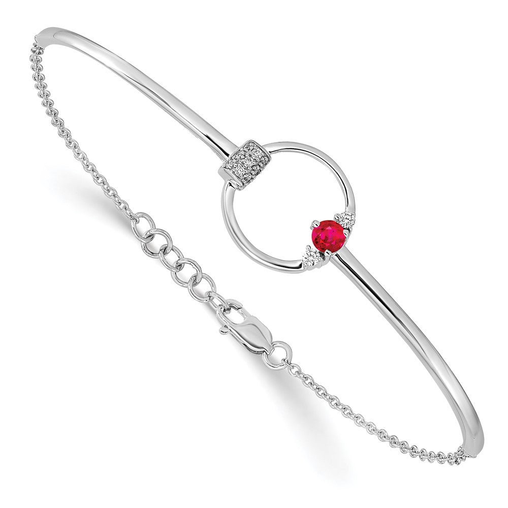 Gold Diamond & Gemstone Circle Bracelets