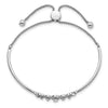 14k White Gold 1/6 carat Lab Grown Diamond VS/SI+ G+ Complete Adjustable Bolo Bracelet