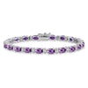 Gold Diamond & Oval Gemstone Bracelets