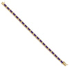 Gold Diamond & Oval Gemstone Bracelets