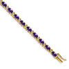 Gold Diamond & Oval Gemstone Bracelets