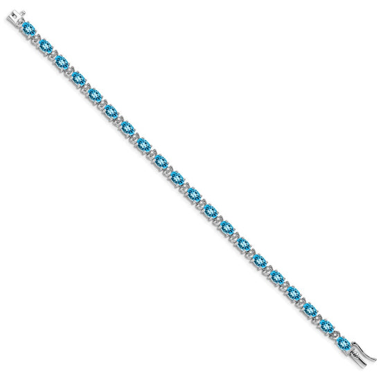 Gold Diamond & Oval Gemstone Bracelets