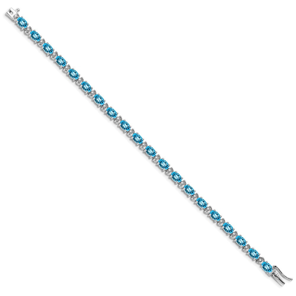 Gold Diamond & Oval Gemstone Bracelets