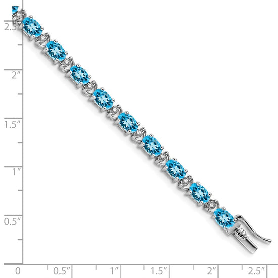 Gold Diamond & Oval Gemstone Bracelets