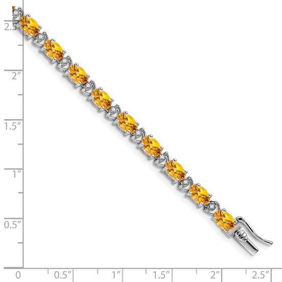 Gold Diamond & Oval Gemstone Bracelets