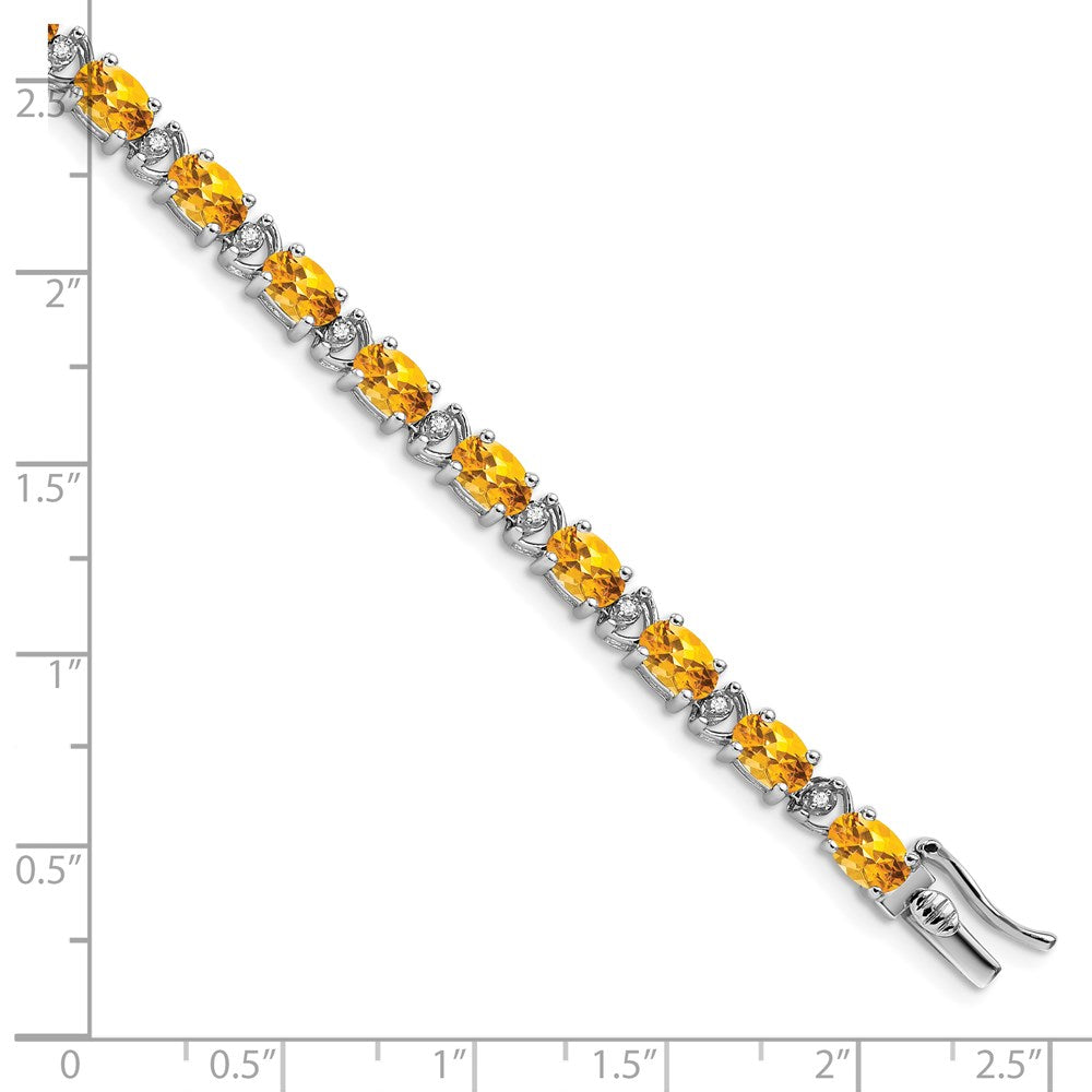 Gold Diamond & Oval Gemstone Bracelets