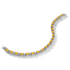 Gold Diamond & Oval Gemstone Bracelets