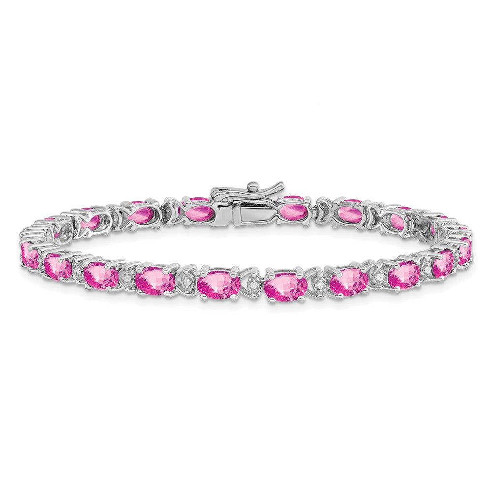 Gold Diamond & Oval Gemstone Bracelets