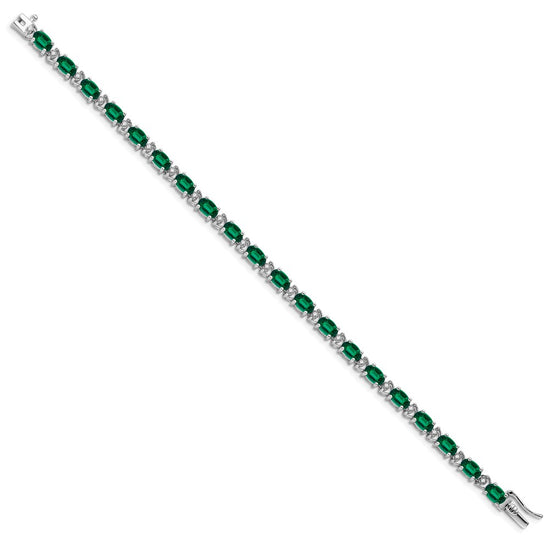 Gold Diamond & Oval Gemstone Bracelets