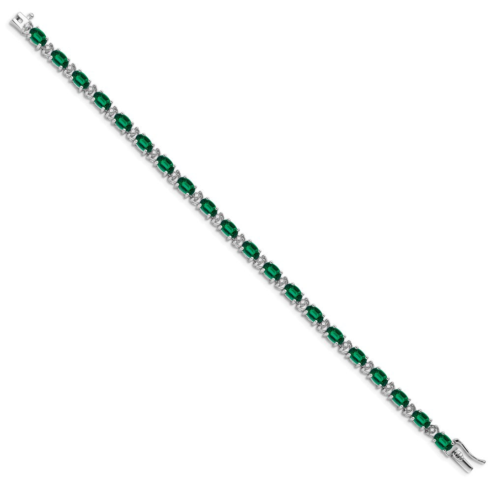 Gold Diamond & Oval Gemstone Bracelets