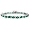 Gold Diamond & Oval Gemstone Bracelets