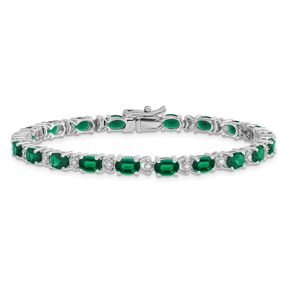Gold Diamond & Oval Gemstone Bracelets