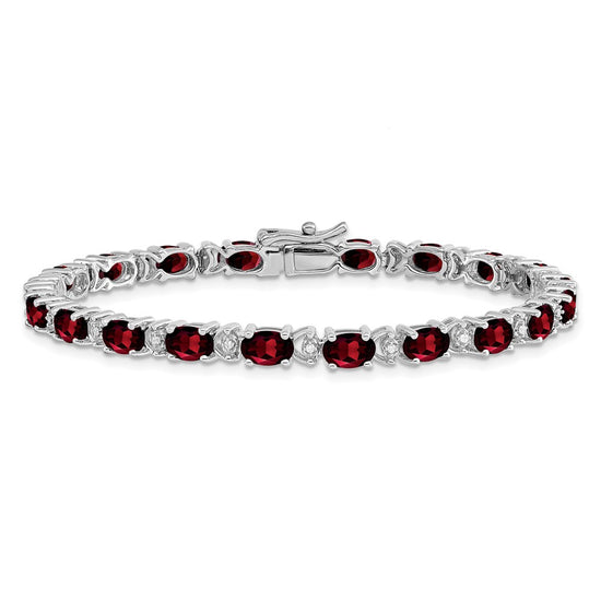 Gold Diamond & Oval Gemstone Bracelets