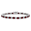 Gold Diamond & Oval Gemstone Bracelets