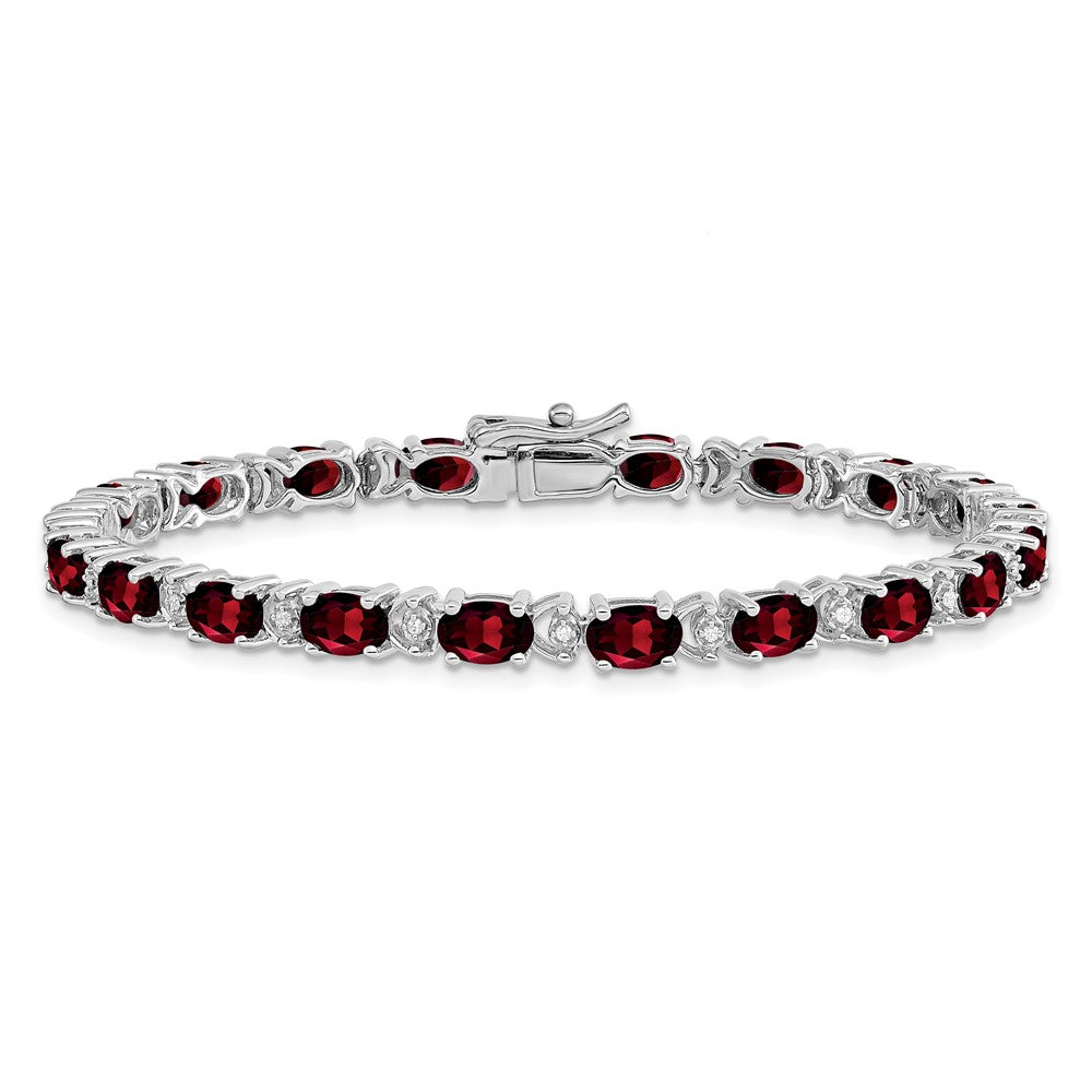 Gold Diamond & Oval Gemstone Bracelets