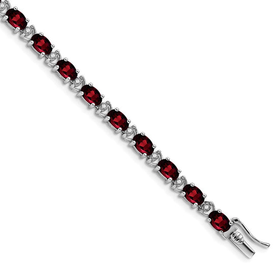 Gold Diamond & Oval Gemstone Bracelets