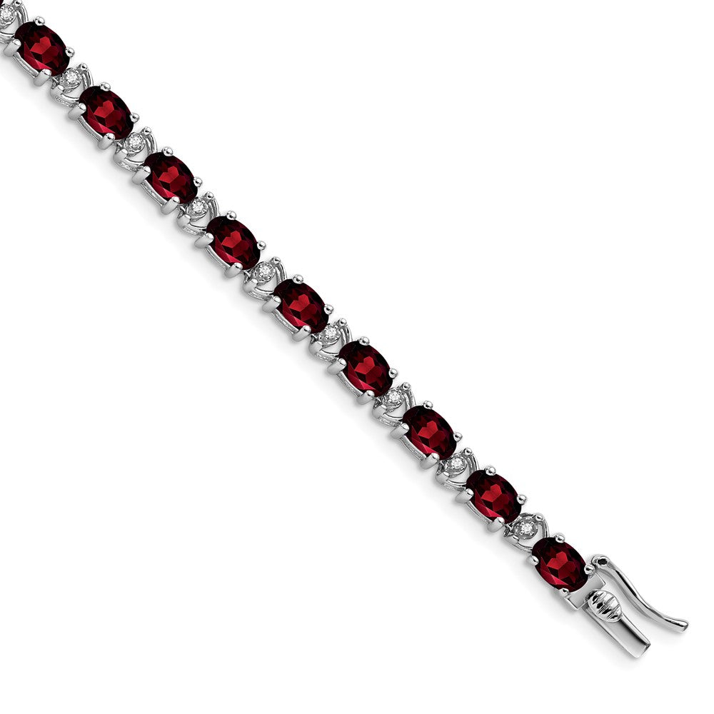Gold Diamond & Oval Gemstone Bracelets