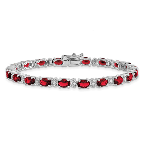 Gold Diamond & Oval Gemstone Bracelets